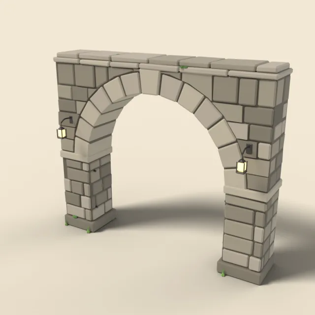 Stone archway over street