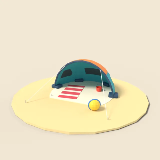 Pop-up beach sun shelter