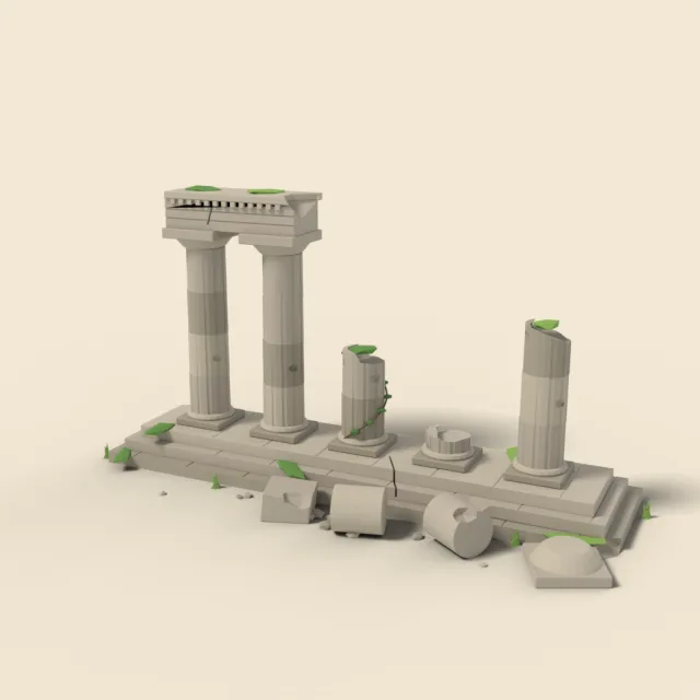 Ruined colonnade row