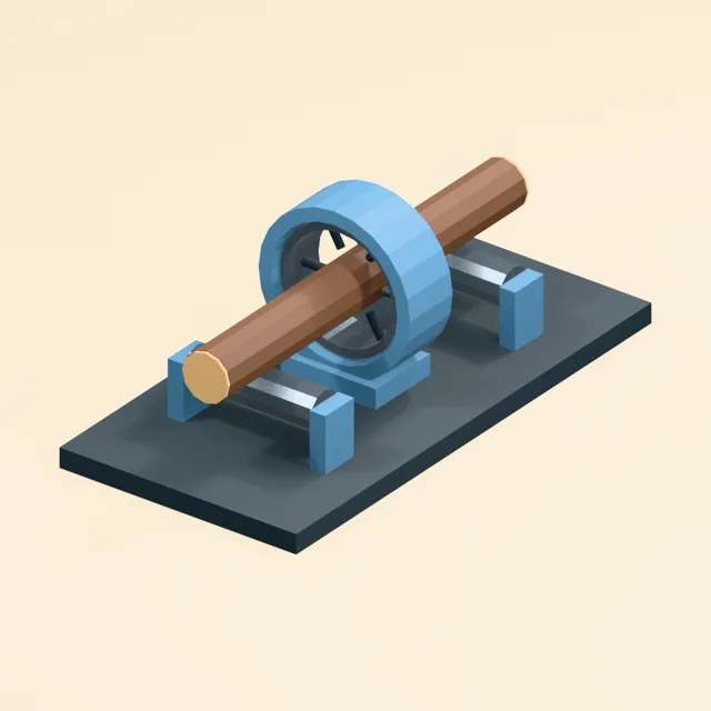 through_feed_ring_debarker_open_working_assembly