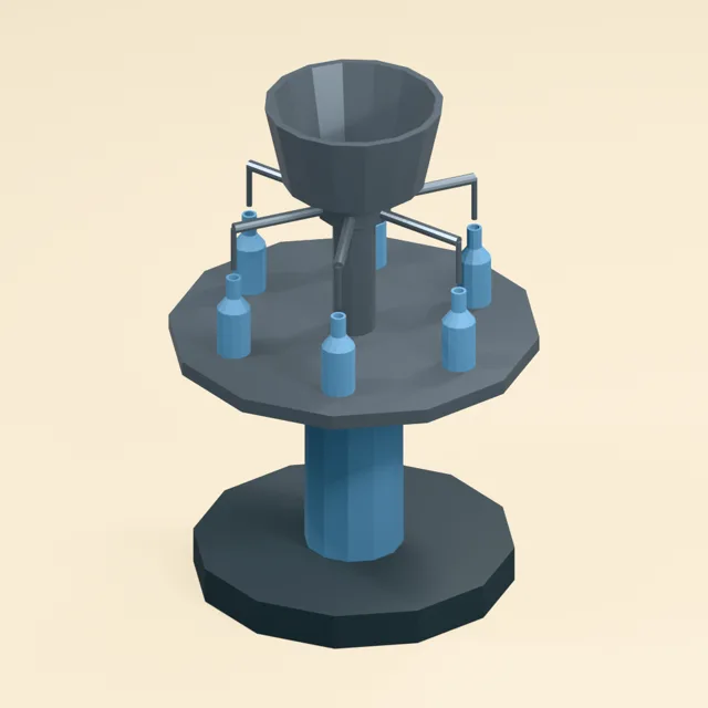 rotary_bottle_filling_carousel_open_working_assembly