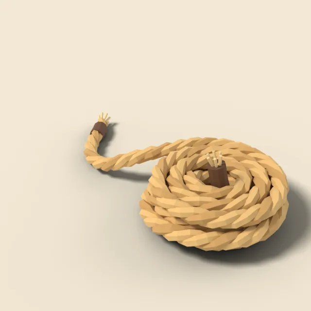 Coil of thick rope
