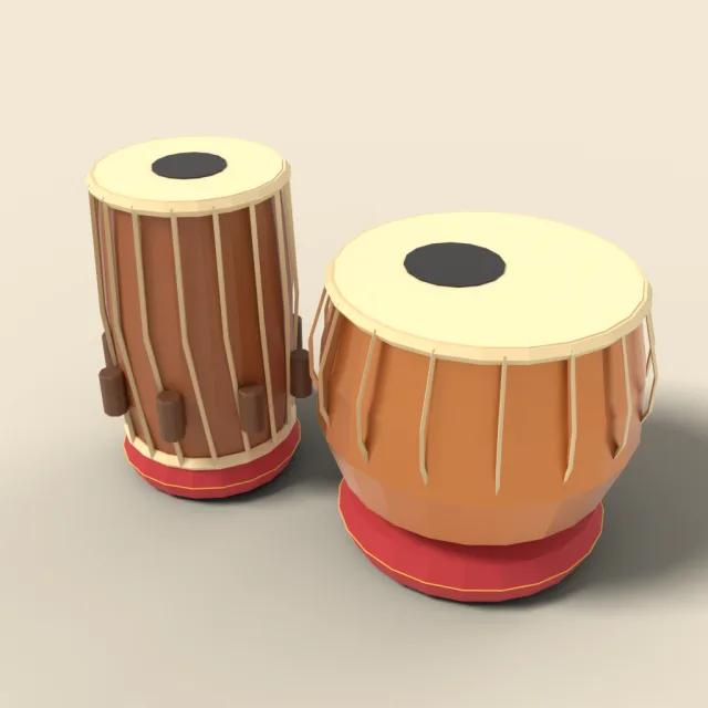 Hand-held tabla pair