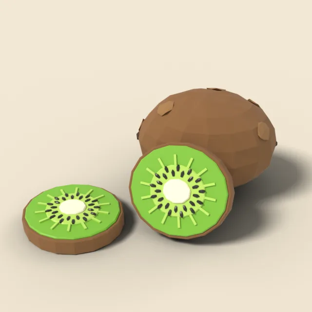 Kiwi slice and whole