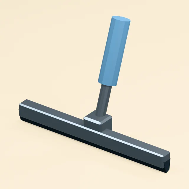 Rubber-blade window squeegee
