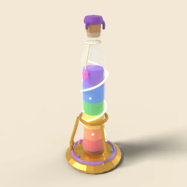 Rainbow elixir in tall slim vial