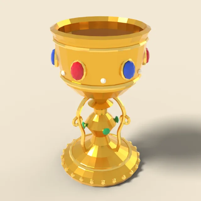 Ornate golden goblet