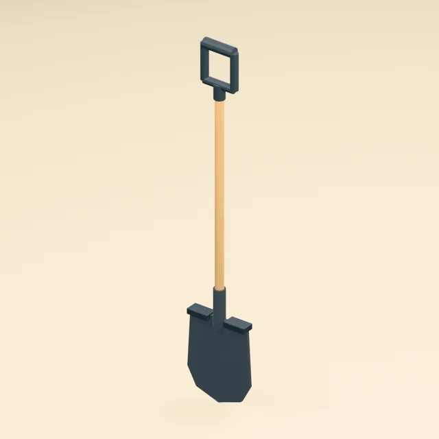 D-grip garden spade