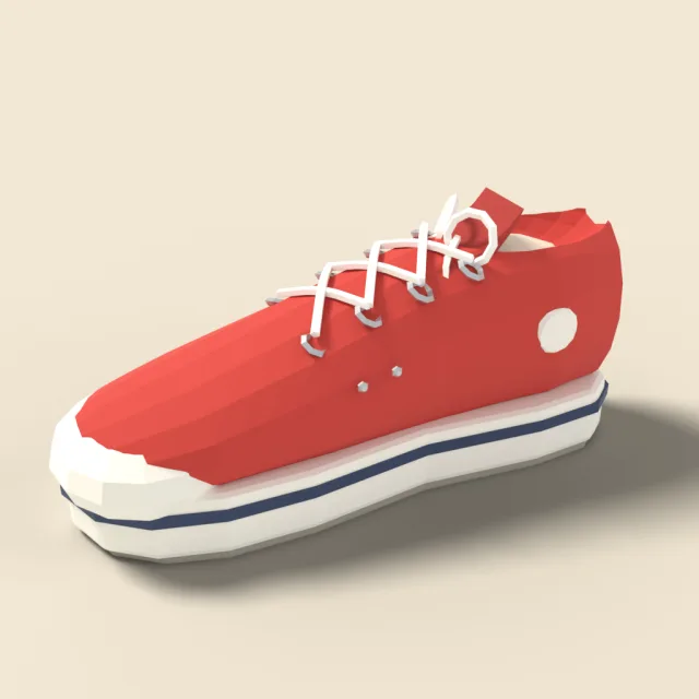Canvas sneaker with laces