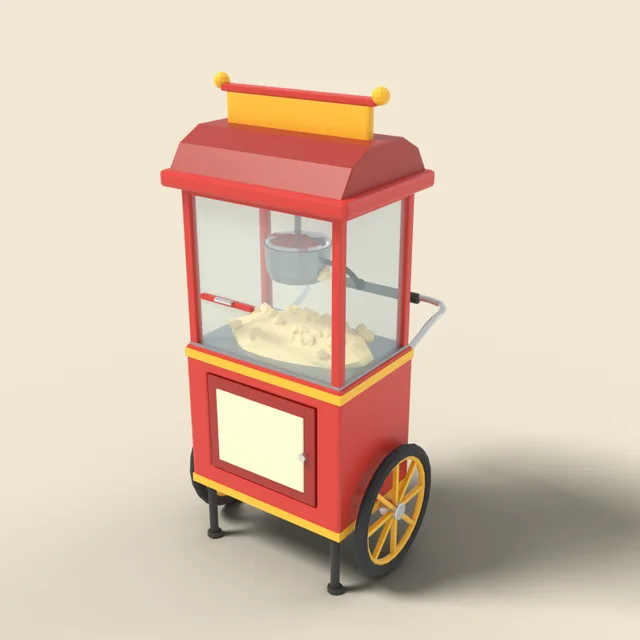 Popcorn machine cart