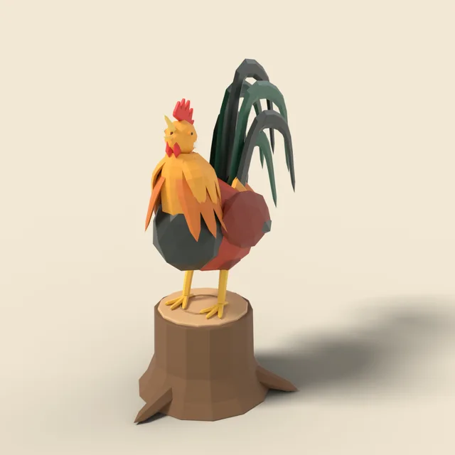 Crowing rooster