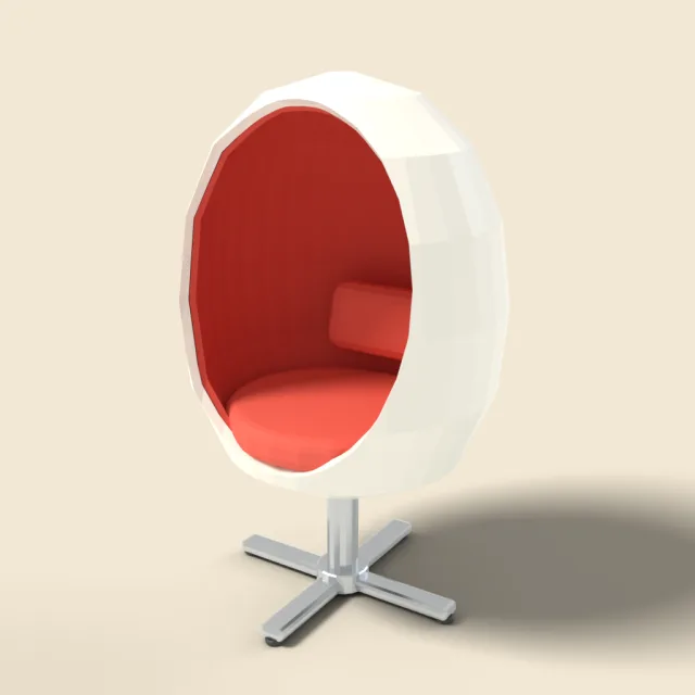 Egg-shaped swivel chair