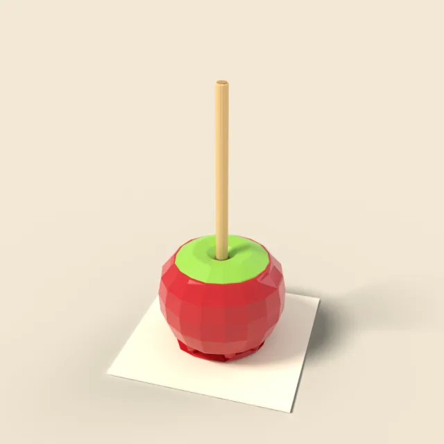 Candy apple on a stick