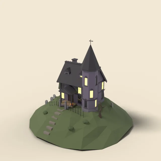Haunted mansion on a hill