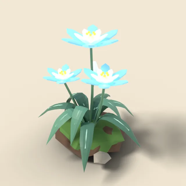 Glowing moon flower herb