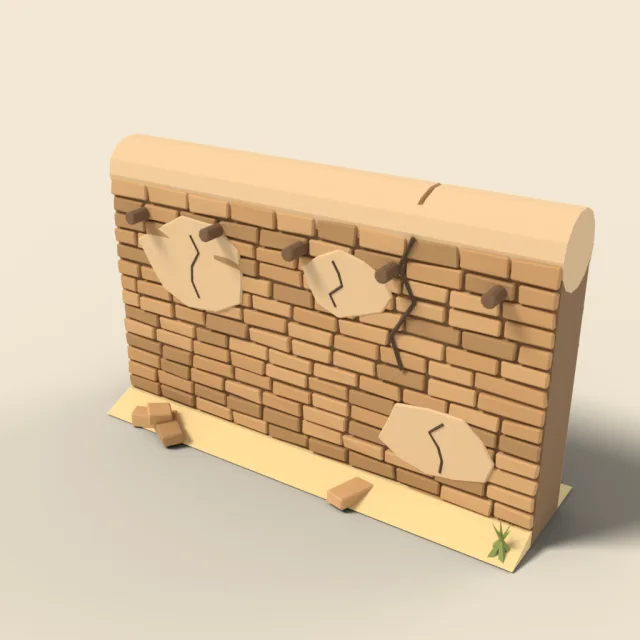Desert mud-brick wall