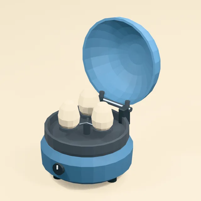 Hinged-dome electric egg cooker
