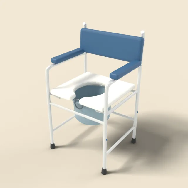 Commode chair with bucket