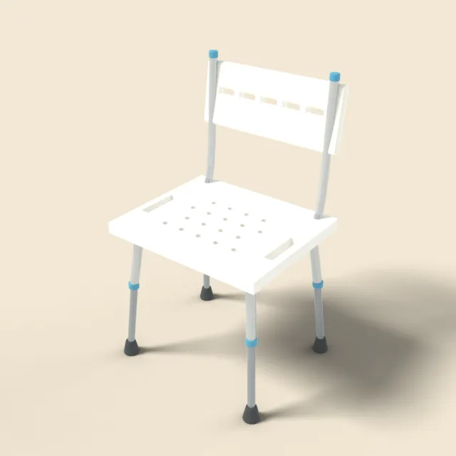 Shower chair with backrest