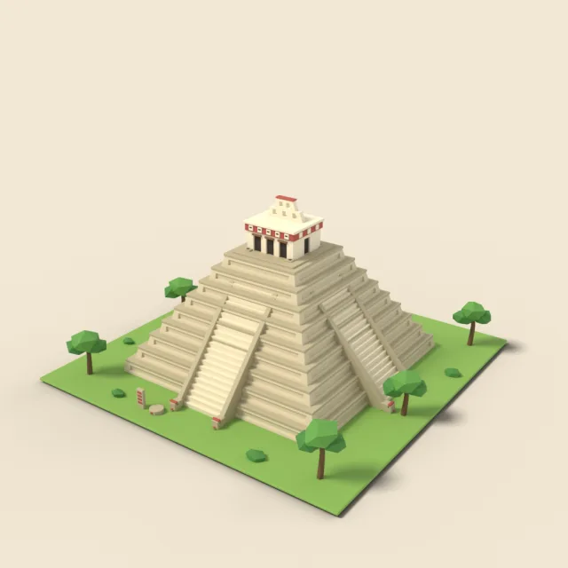 Mayan step pyramid
