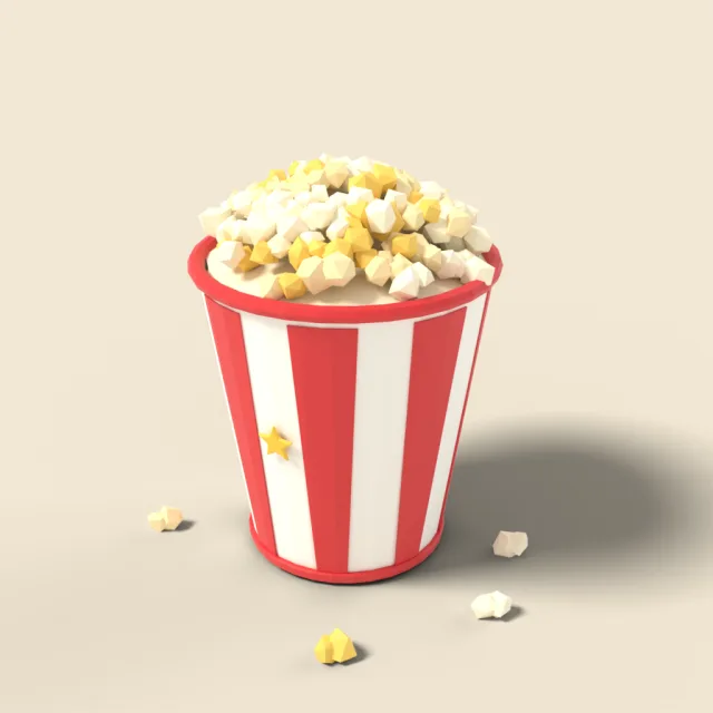 Striped popcorn bucket