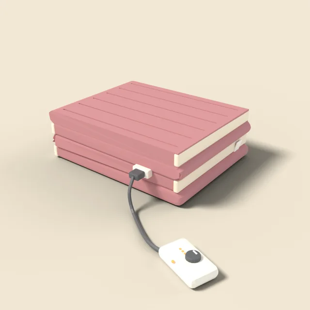 Electric blanket folded