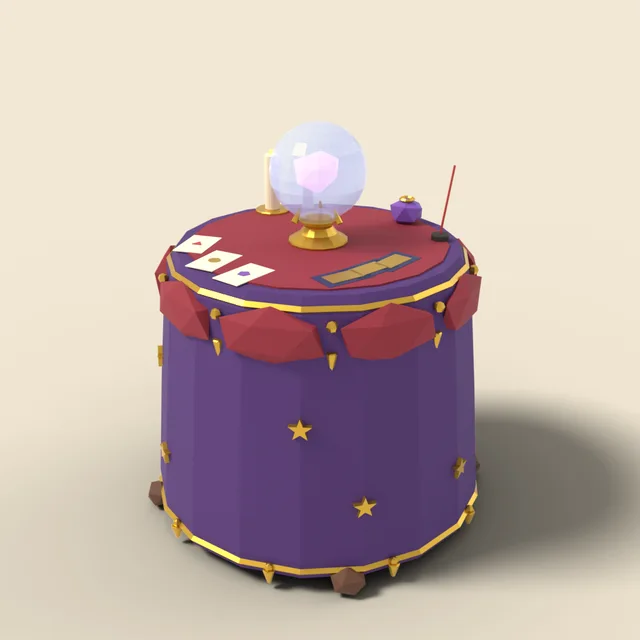 Fortune teller crystal table