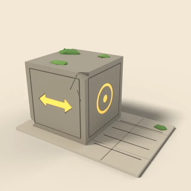 Pushable stone block