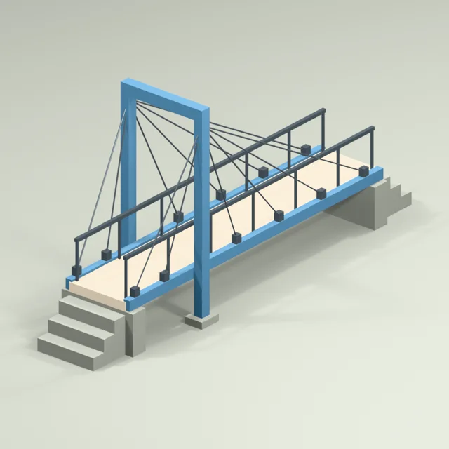 asymmetric_fan_stayed_pedestrian_bridge