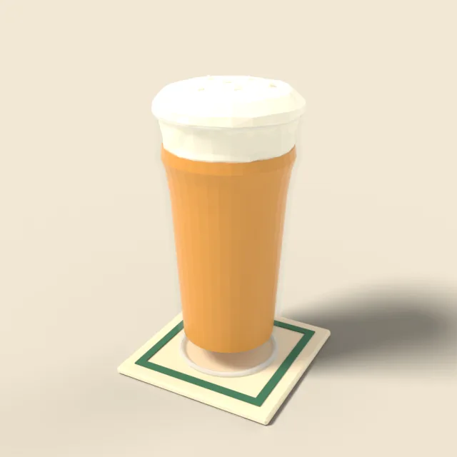 Pint of beer with foam