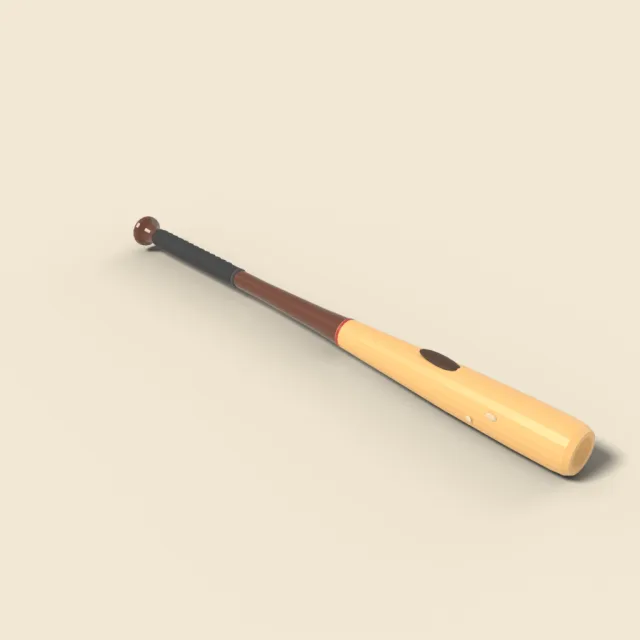 Wooden baseball bat