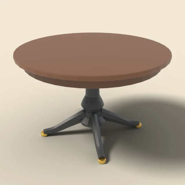 Round pedestal dining table