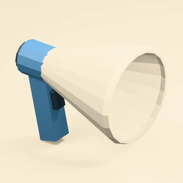 Handheld horn megaphone