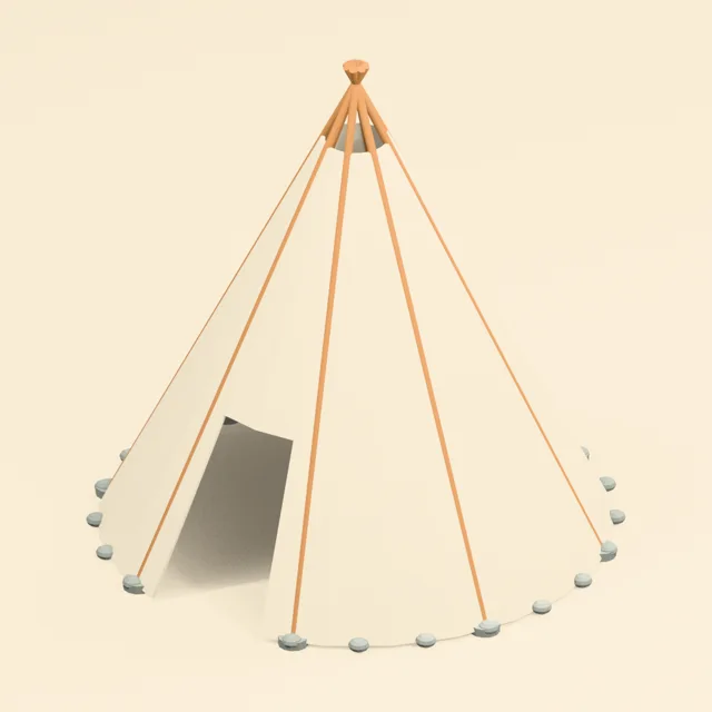 tipi_shelter_open_entry_conical_skin_smoke_aperture_poles