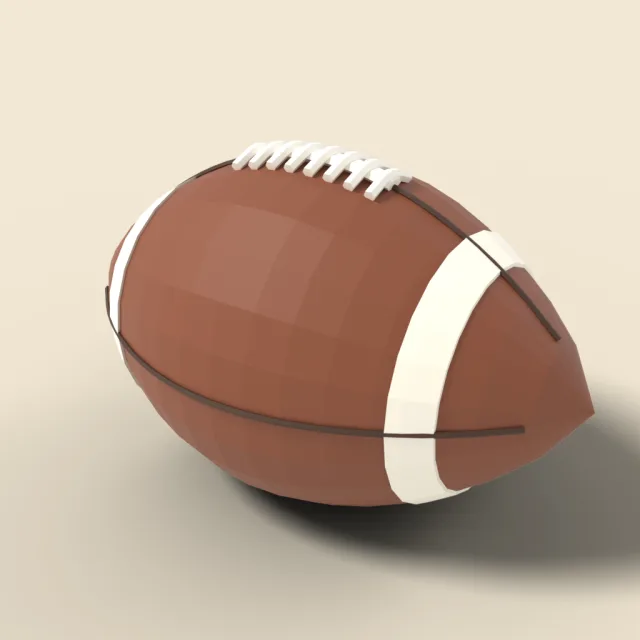 American football in brown leather