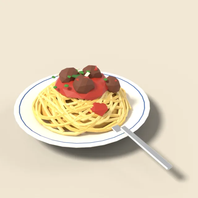 Spaghetti with meatballs