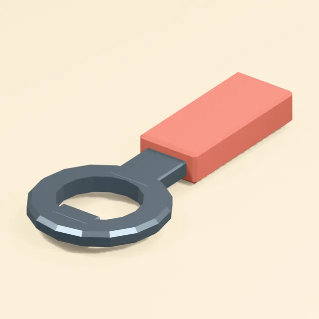 Flat steel bottle opener