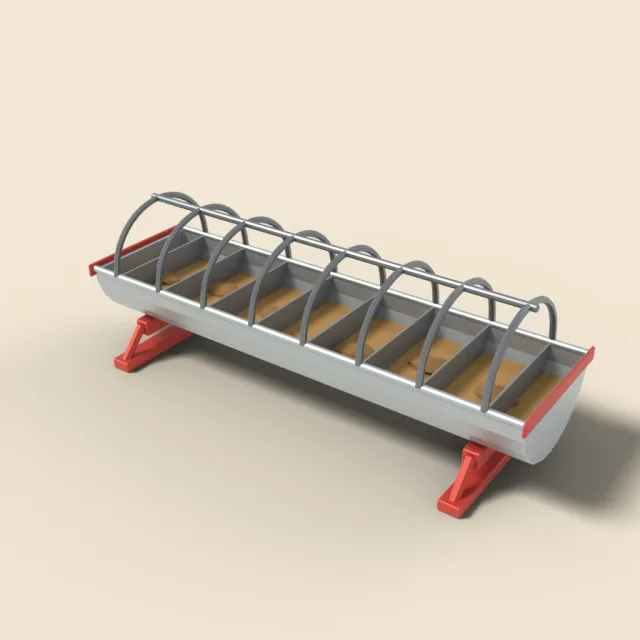 Pig feeder trough