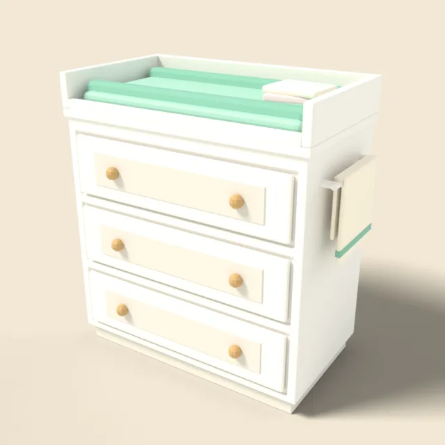 Changing table with drawers