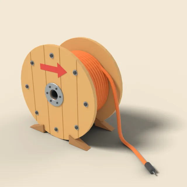 Cable reel spool