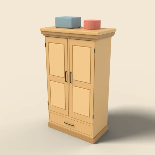 Double-door wardrobe in oak