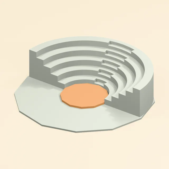 amphitheatre_semicircular_seats_central_aisle