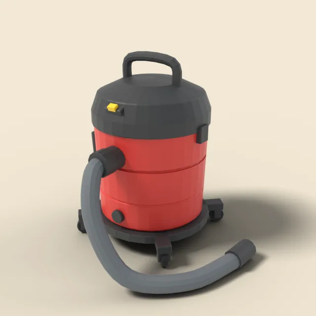 Shop vacuum on wheels