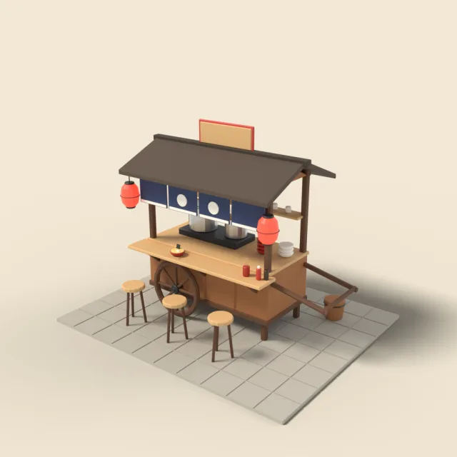 Japanese ramen stall
