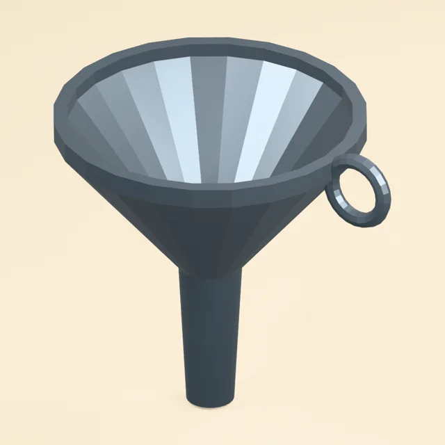 Open-neck kitchen funnel