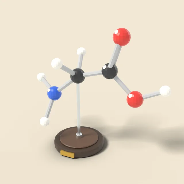 Ball-and-stick molecule model