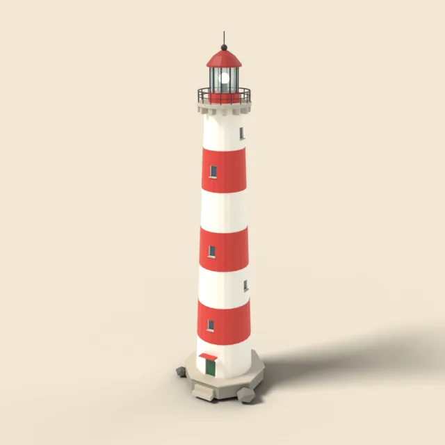 Lighthouse tall striped