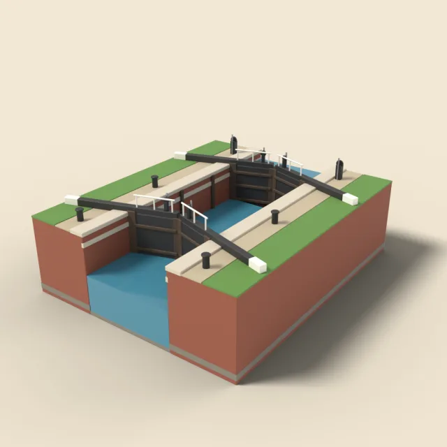 Canal lock gates