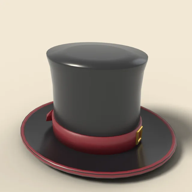 Silk top hat with band