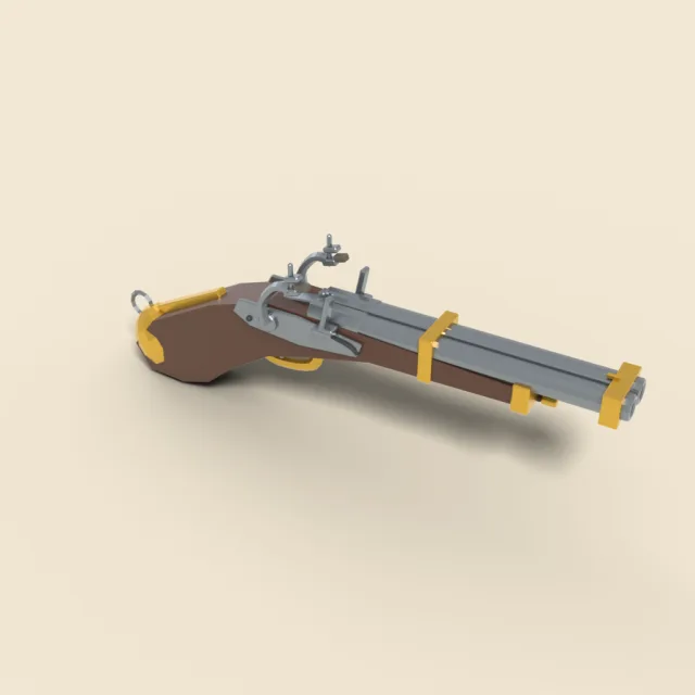 Pirate double barrel pistol